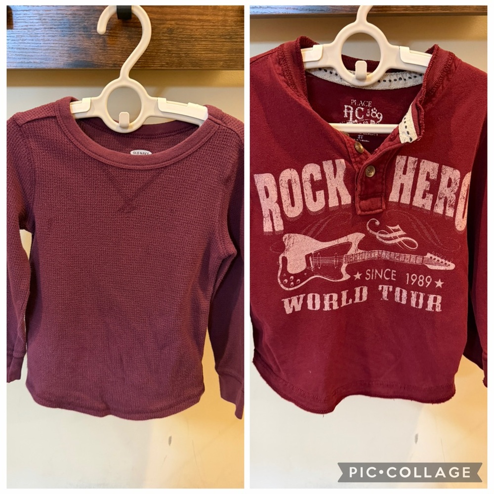 The Children's Place Toddler Boys Henley Shirts Size 3T
